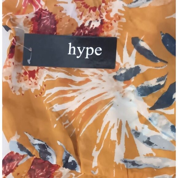 Elegant XL Floral V-Neck Top with Ruffle Trim and Elastic Waist - Picture 8 of 8